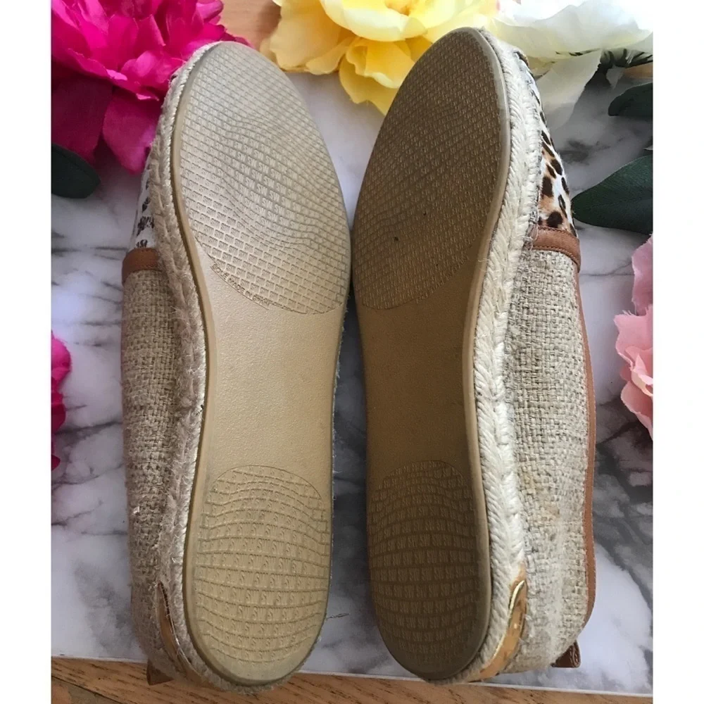 Stuart Weitzman Leopard Animal Print Espadrilles​​​​​​​
